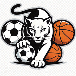 山猫直播官方网站logo，蓝色霓虹猫科动物剪影标志